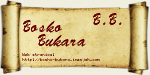 Boško Bukara vizit kartica